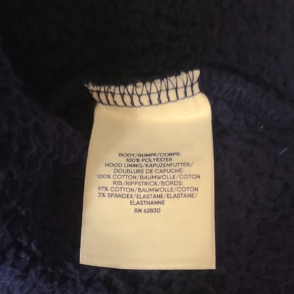 Lands End Kids Unisex Blue Hooded, Pockets Fleece Pullover Jacket NWT L 10-12 - Picture 5 of 10